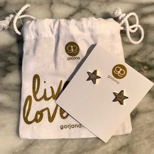 Gorjana Small Star Rhinestone Stud Earrings NEW